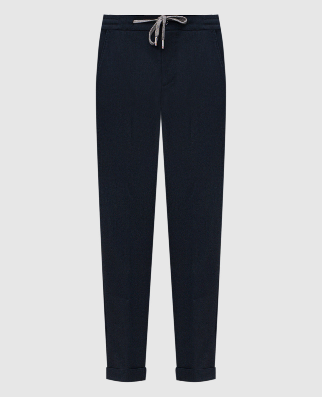 Blue cashmere and silk pants