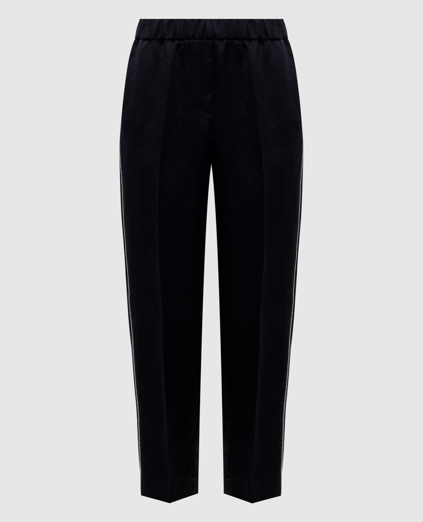 

Black linen pants with chain Peserico