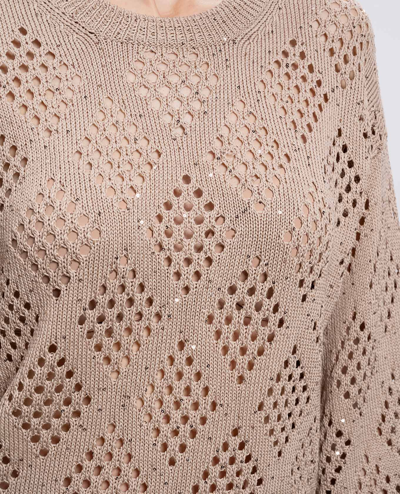 

Brown sequined jumper Peserico