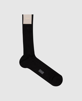 Tom Ford Black knee-high boots with monogram KKS001YMC045