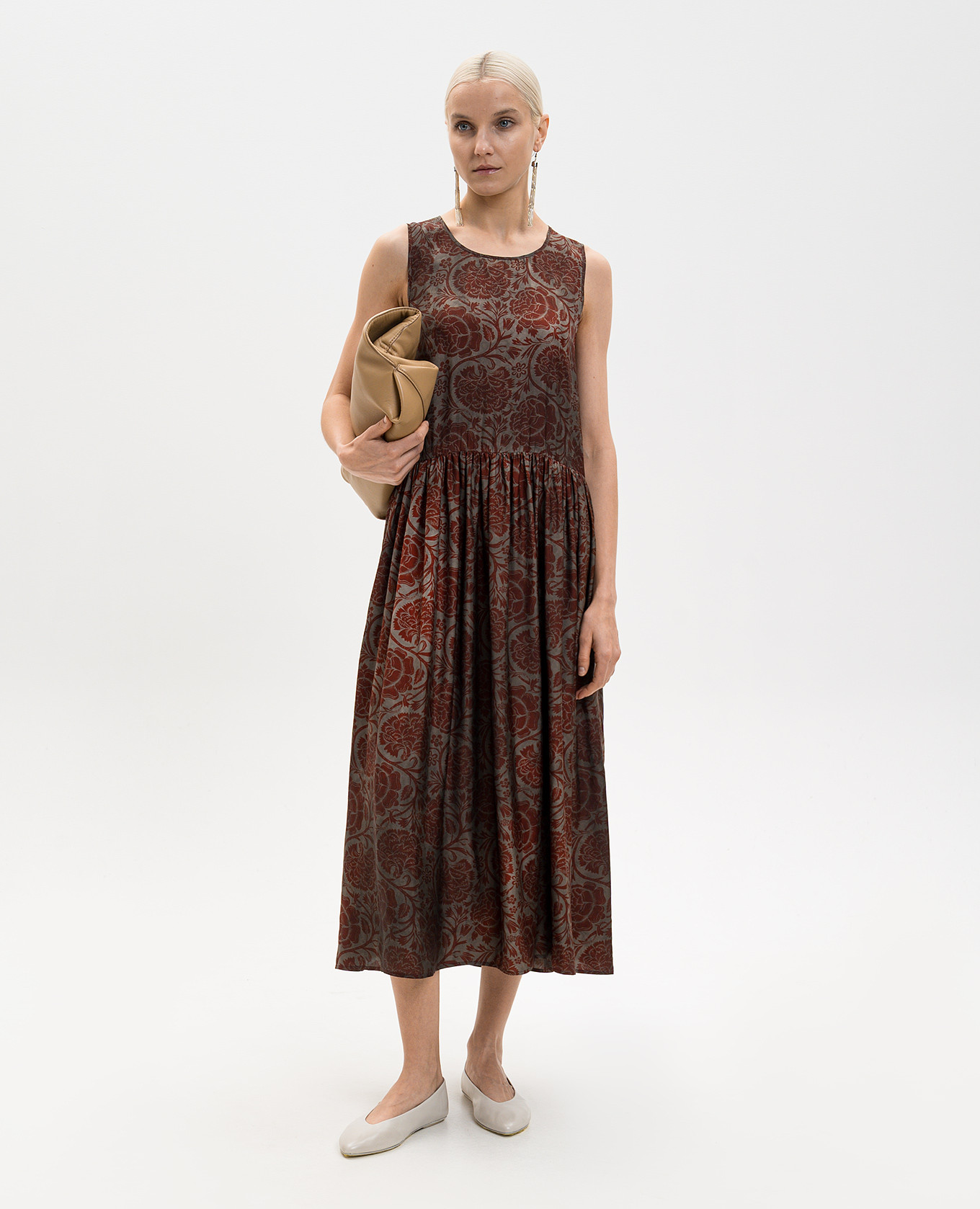 

Adral dress in floral print UMA WANG, Grey