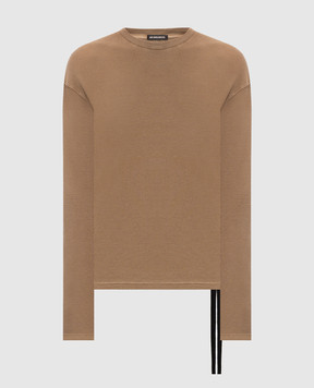 Ann Demeulemeester Brown Emil Relax Boxy long sleeve shirt with print B0014223FA757