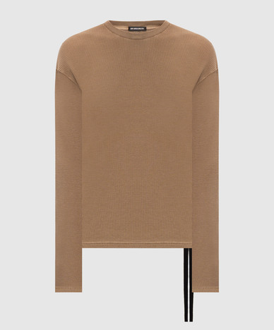 Brown Emil Relax Boxy long sleeve shirt with print