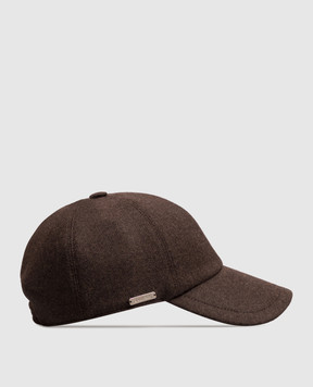 Enrico Mandelli Brown wool and cashmere cap CAP4015804