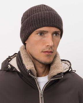 Brunello Cucinelli Brown cashmere hat M2294920