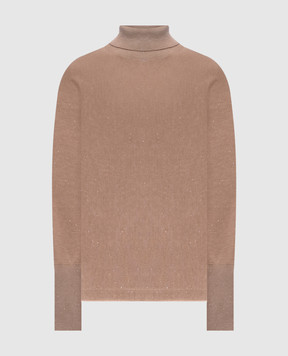 Peserico Brown wool golf with lurex A99838F1409771