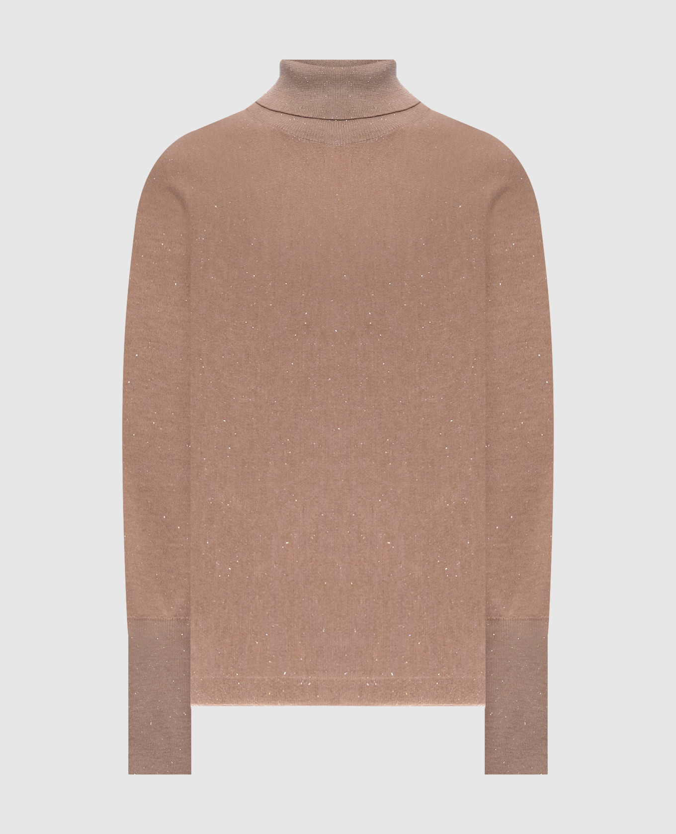 Brown wool golf with lurex