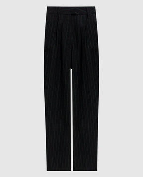 Off-White Black striped wool pants 2FH00356B