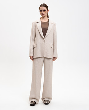 Peserico Beige wool pants E04967U01515