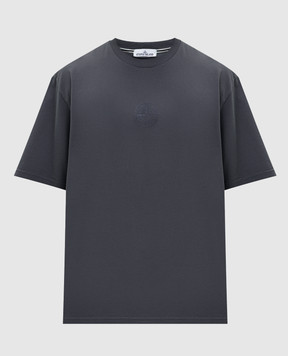 Stone Island Grey T-shirt with logo print L1S152100001S0E14
