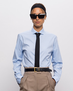 Saint Laurent Black silk tie 7200953Y043