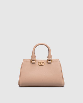 Valentino Beige VLogo mini leather bag 9W2P0BA9SNP