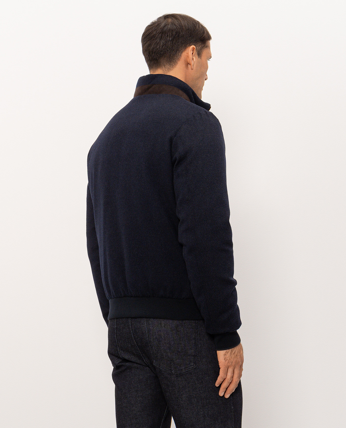DONIZETTI blue wool and cashmere down jacket MooRER 4