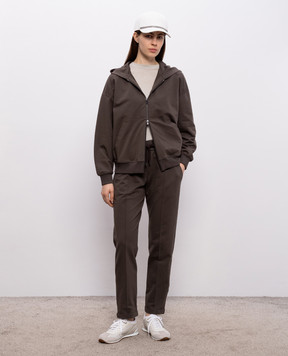 Brunello Cucinelli Brown sports jacket with monil chain MH827FB706