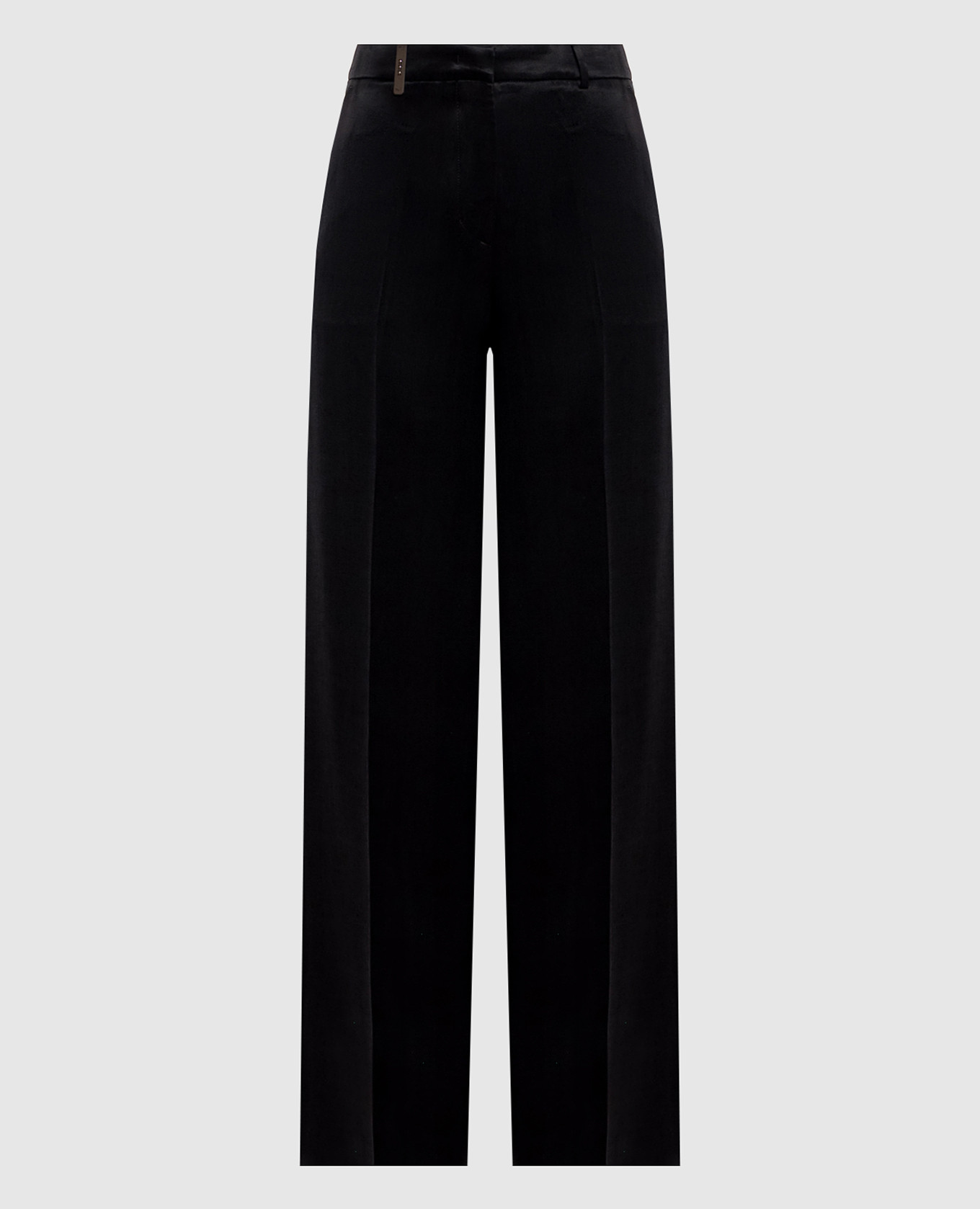 Black pants with brand patch