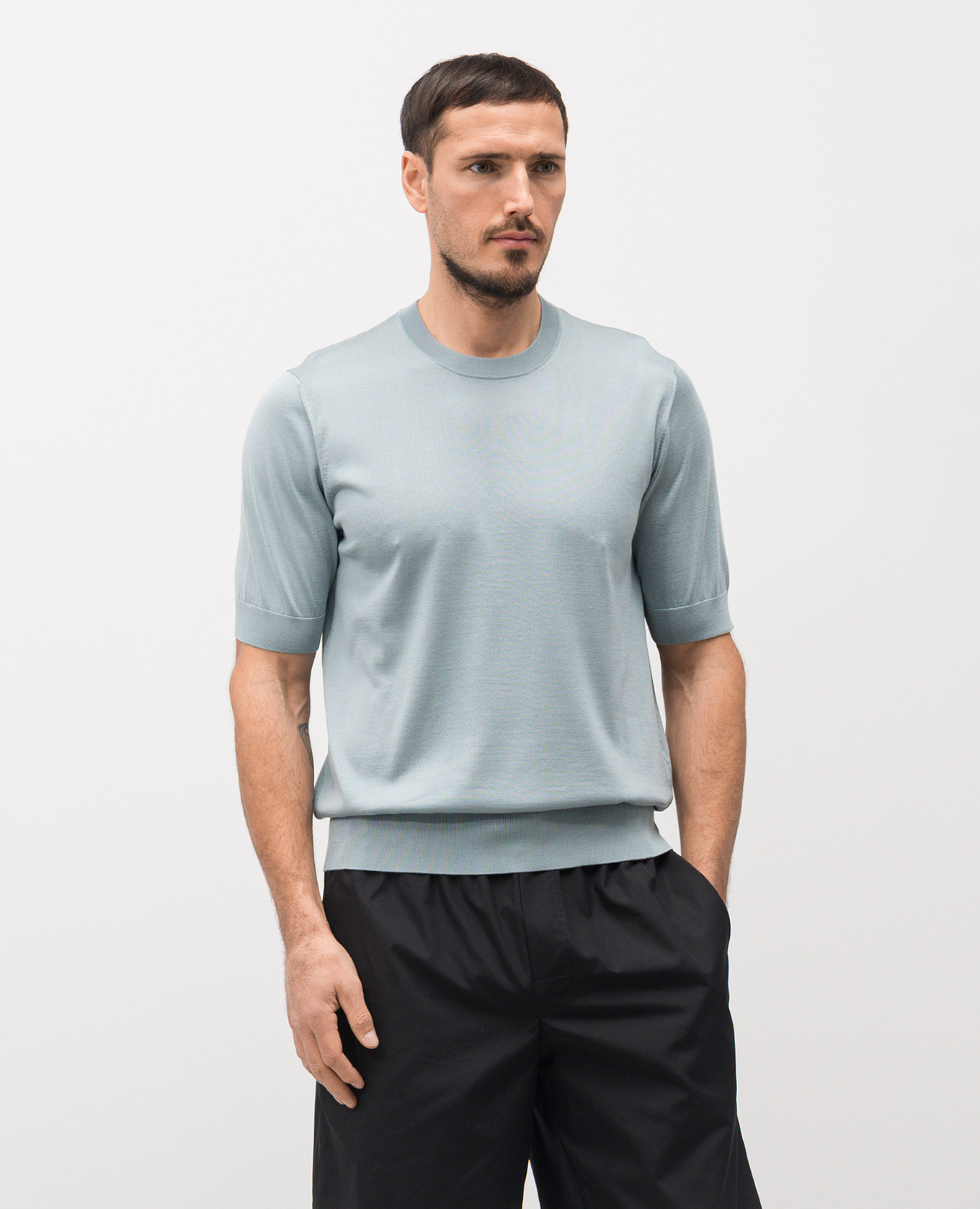 Blue silk T-shirt Dolce&Gabbana 2
