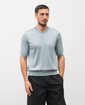 Dolce&Gabbana Blue silk T-shirt GXX03ZJBSO5