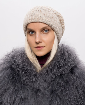 Ermanno Scervino Life Beige alpaca wool hat D494V500IJT