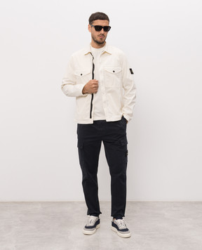 Stone Island Ivory zip-up shirt L2S151200003S0A10
