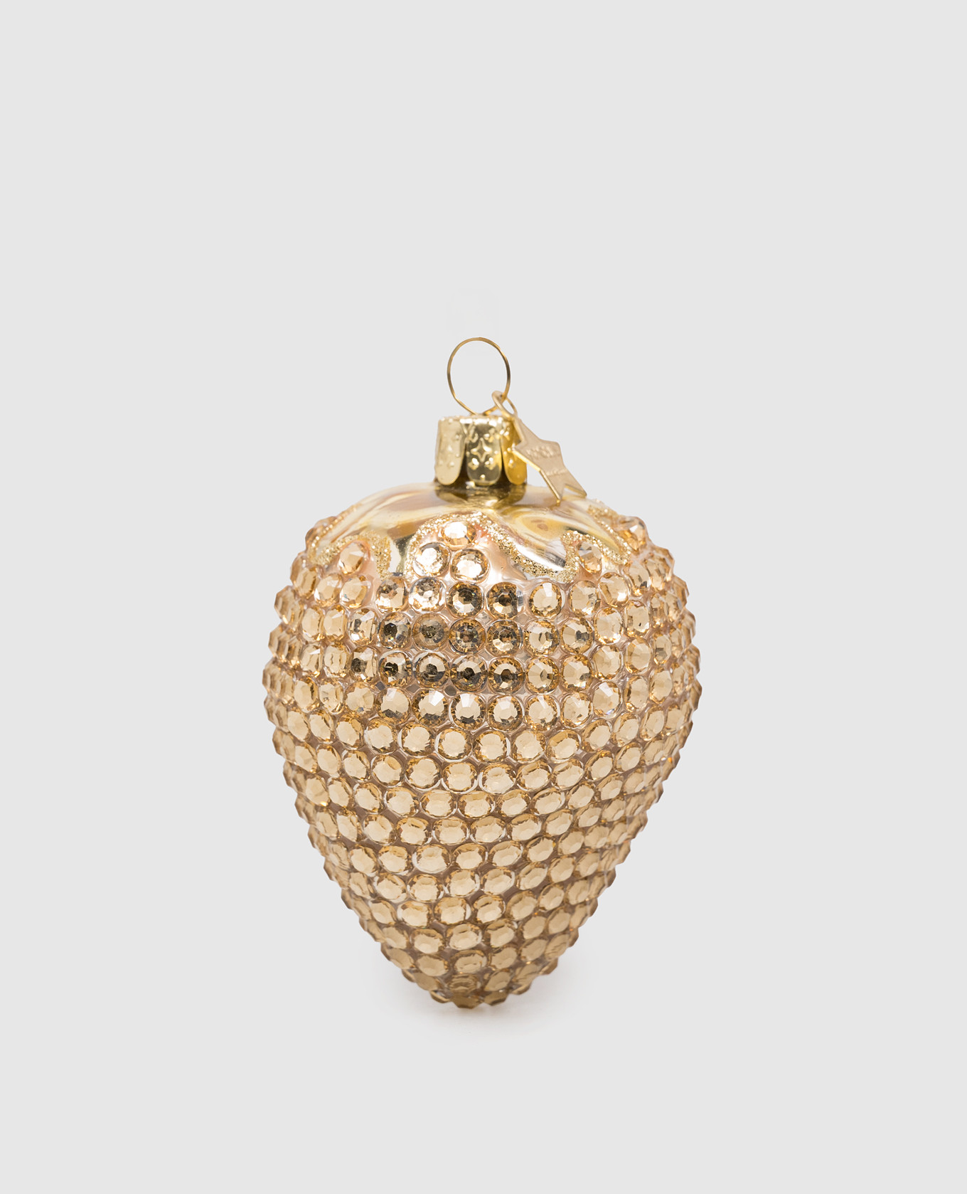 

Christmas tree toy Strawberry in crystals Vondels, Beige