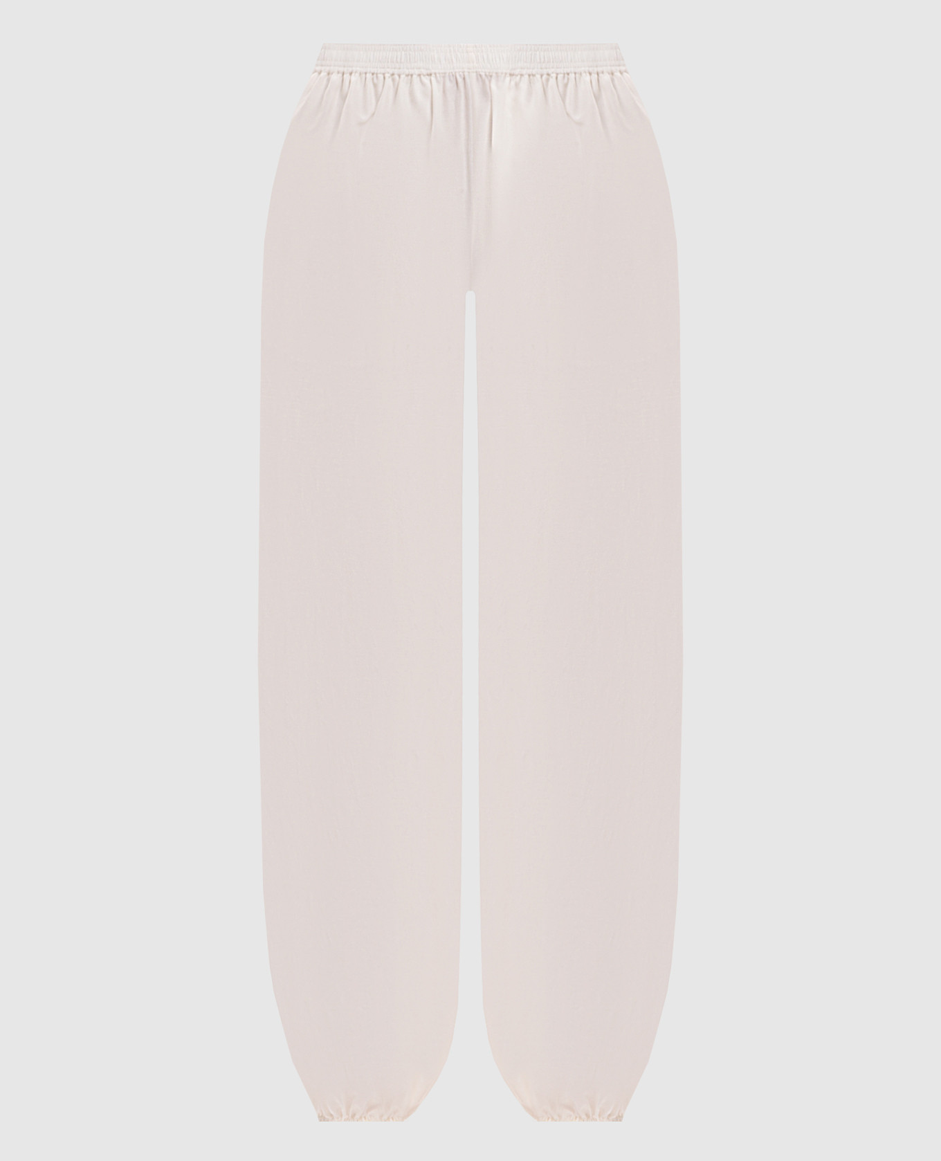 ALMAYA ivory silk trousers