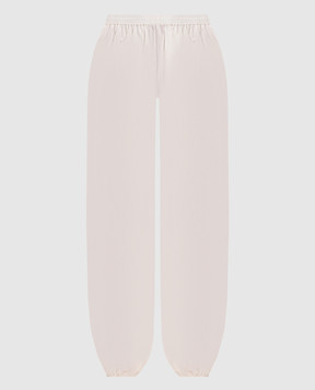 Loulou de Saison ALMAYA ivory silk trousers ALMAYA