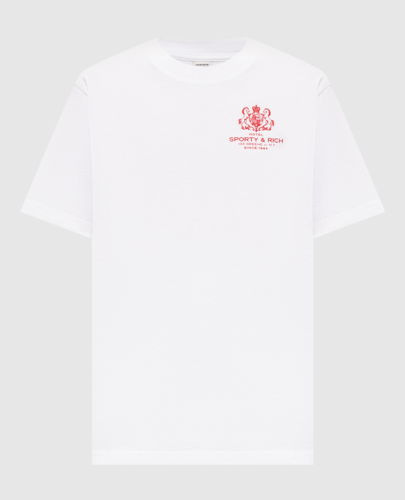 White T-shirt with SR Hotel print Sporty & Rich