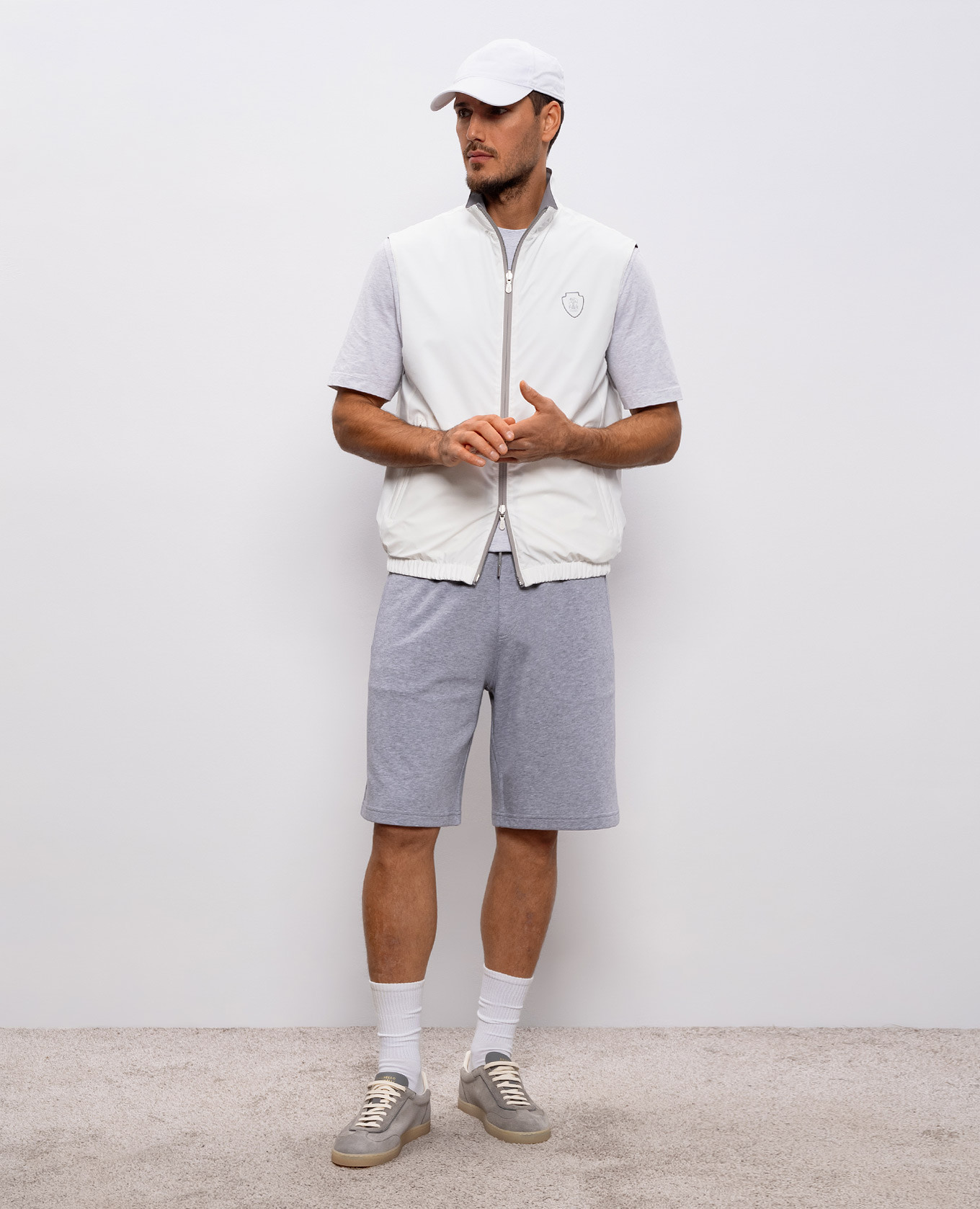 

Grey melange shorts Brunello Cucinelli