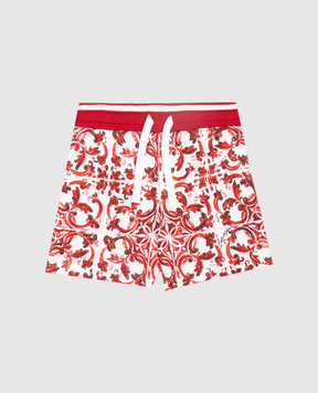 Dolce&Gabbana Children's shorts with branded print L1JQR9II7KU