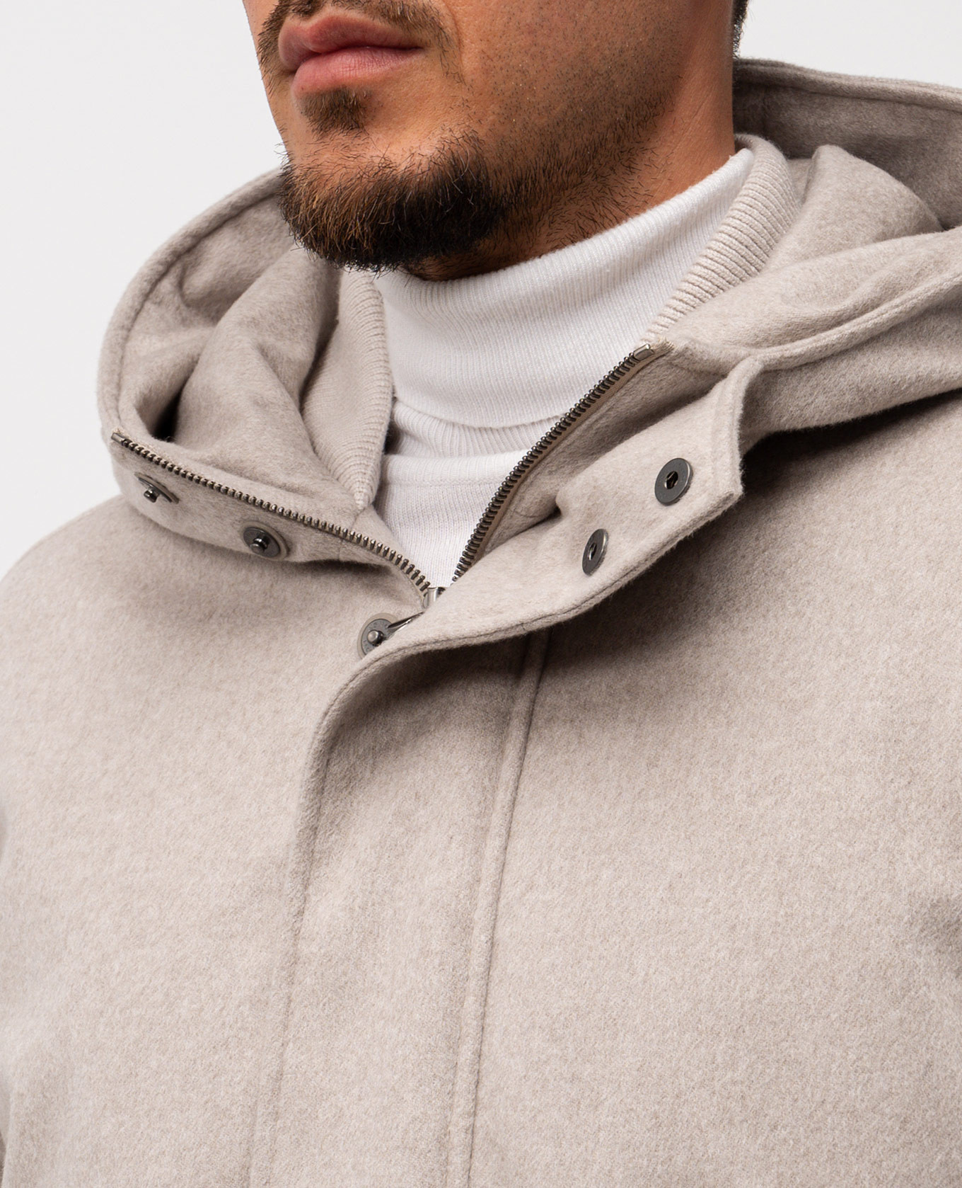 

Grey cashmere insulated jacket Agnona