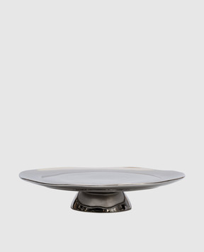 Bitossi Home Silver porcelain cake stand FTB00940