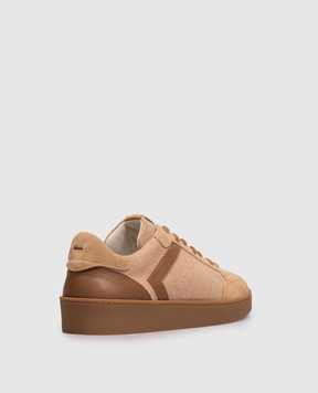 Canali Nuvola brown combination sneakers RC01358491229