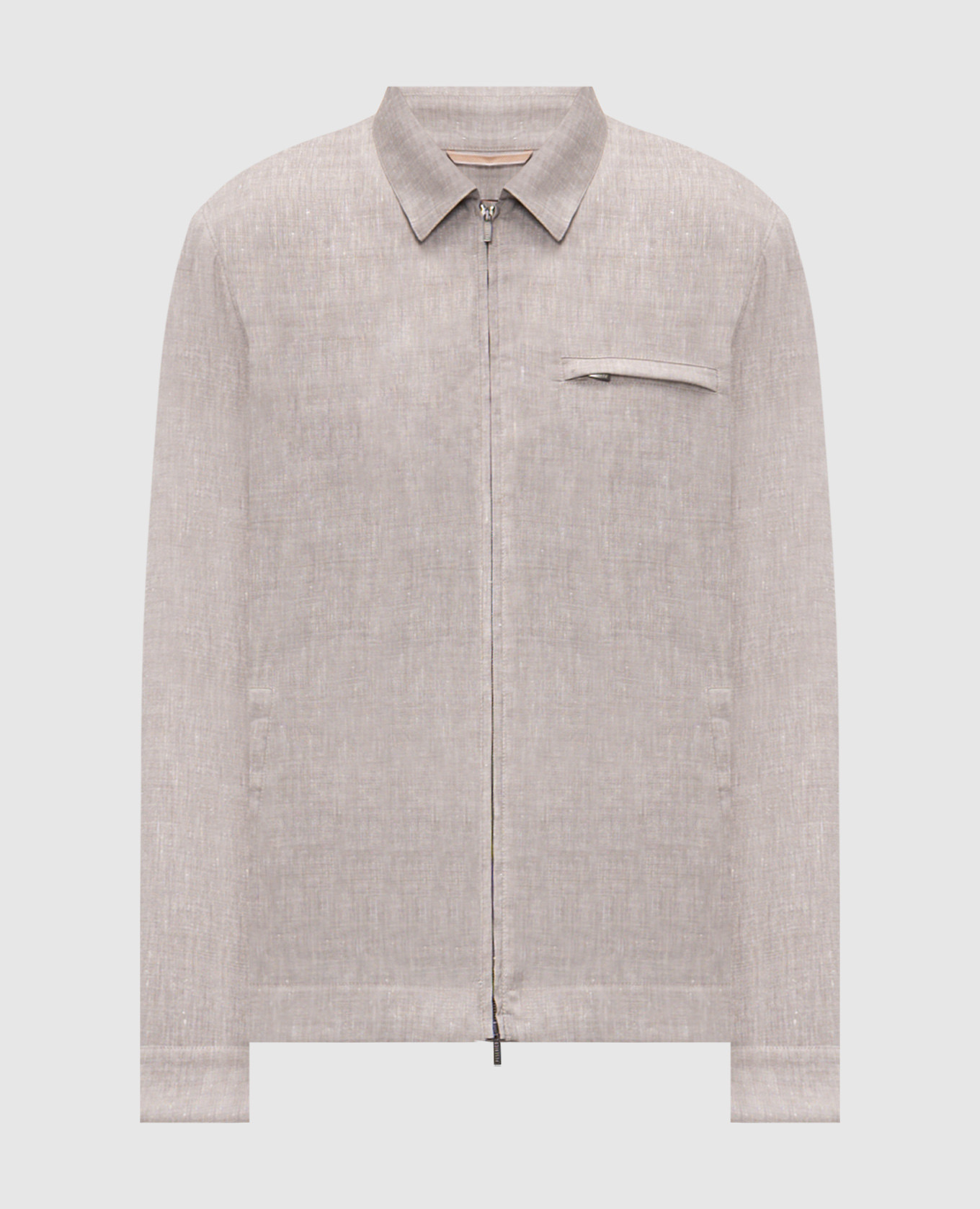 Gray linen and wool jacket