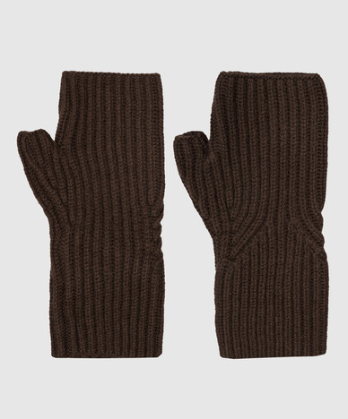 Braune Kaschmirhandschuhe