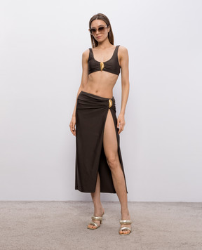 Simkhai Brown Veyra swimsuit top 2269074SW