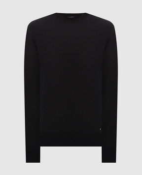 Stefano Ricci Black wool jumper with monogram logo K303025G01F26345