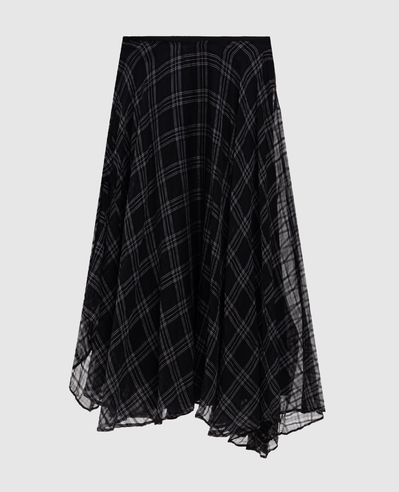 skirt with checked silk Marc Le Bihan