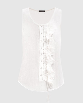 Ann Demeulemeester Rase white ruffle top B0013947FA736