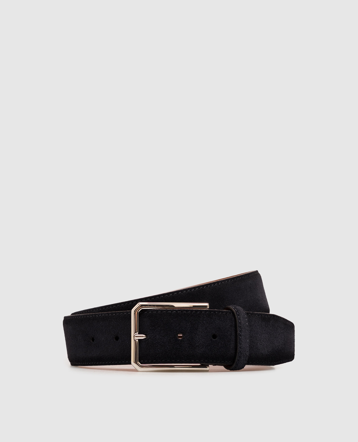 Blue suede belt