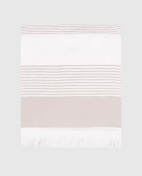 L'appartement KARINA striped towel with fringe KARINAPESTEMAL