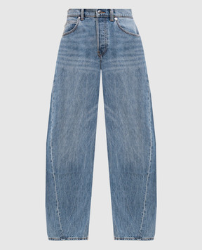 Alexander Wang Blue banana jeans with crystal logo 4DC1264111