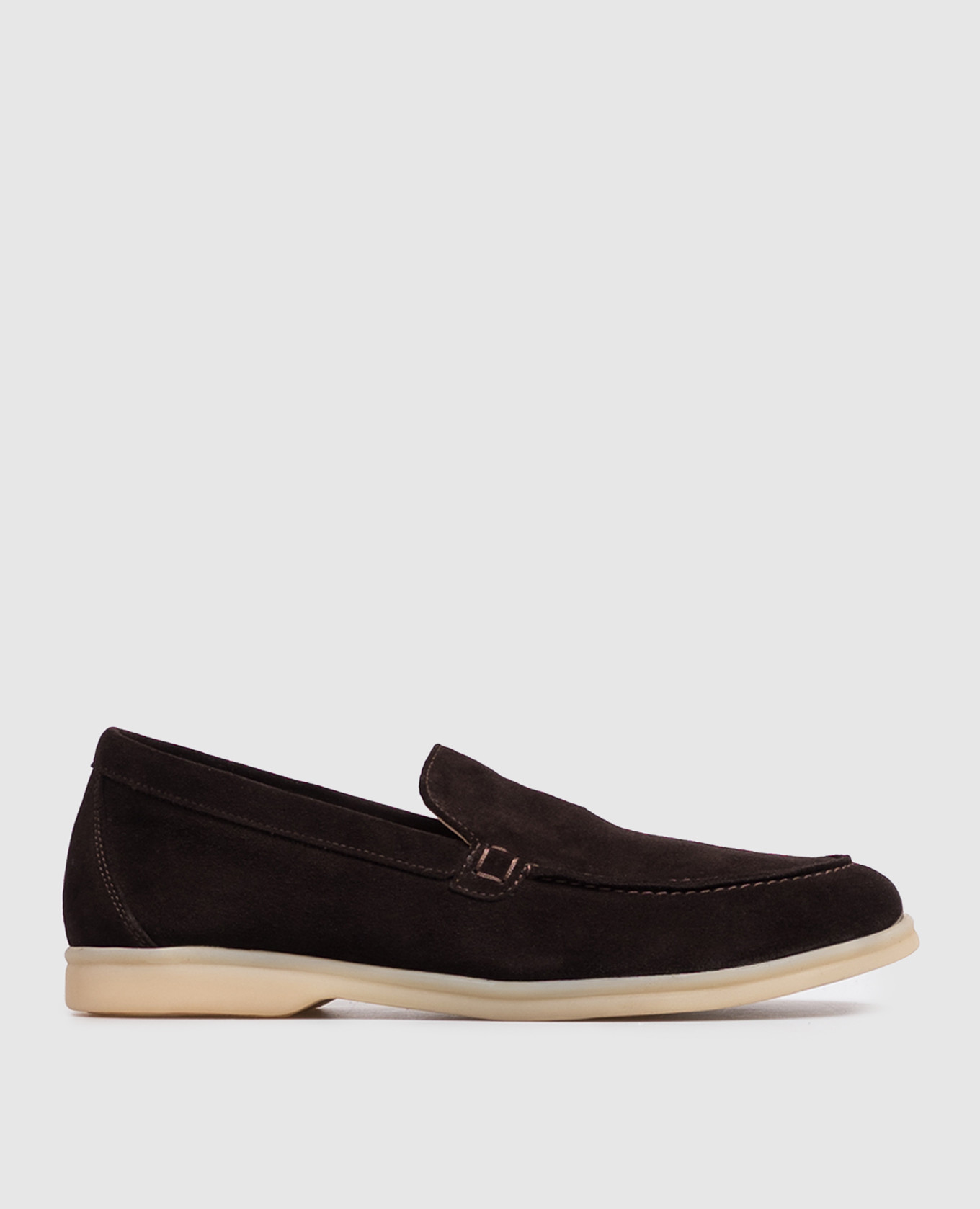 Brown suede loafers