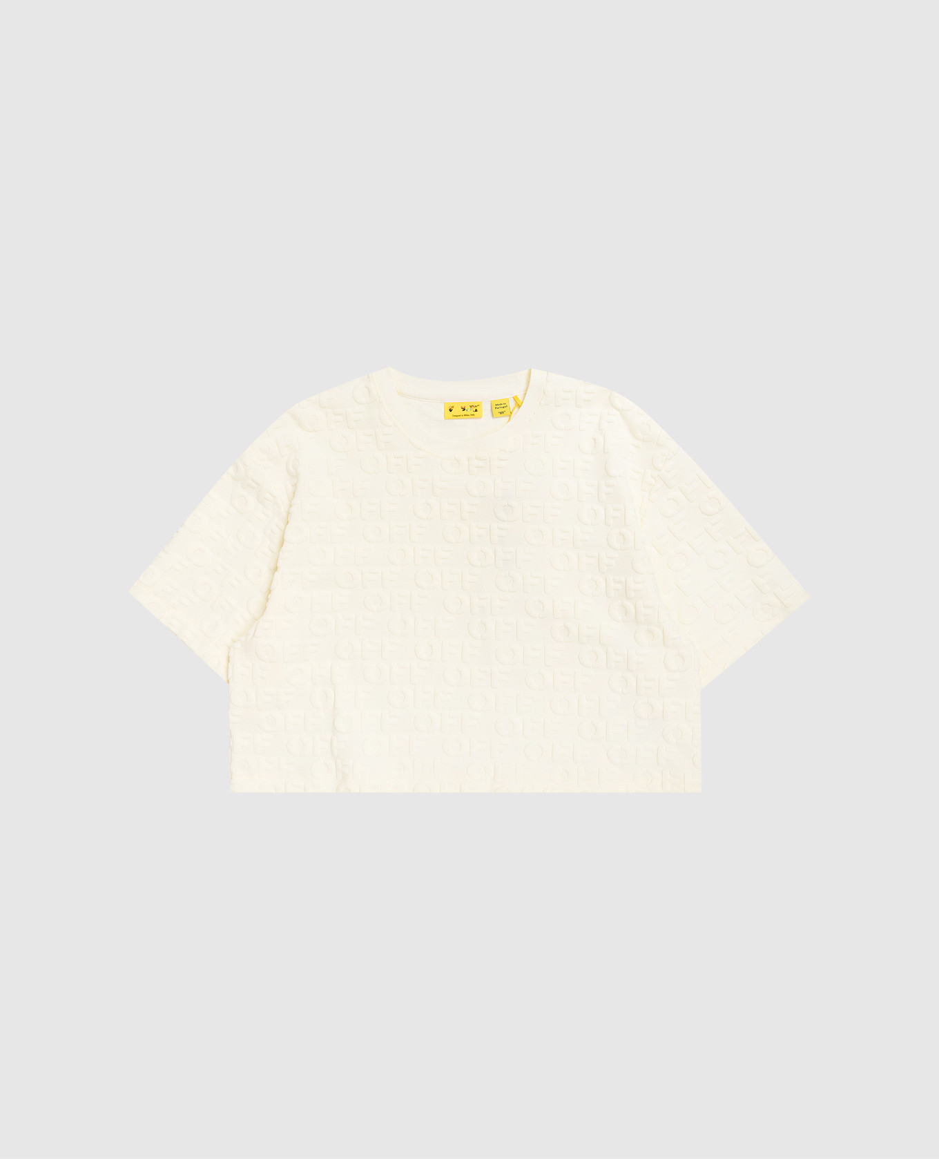 

Children's yellow cropped t-shirt Off-White