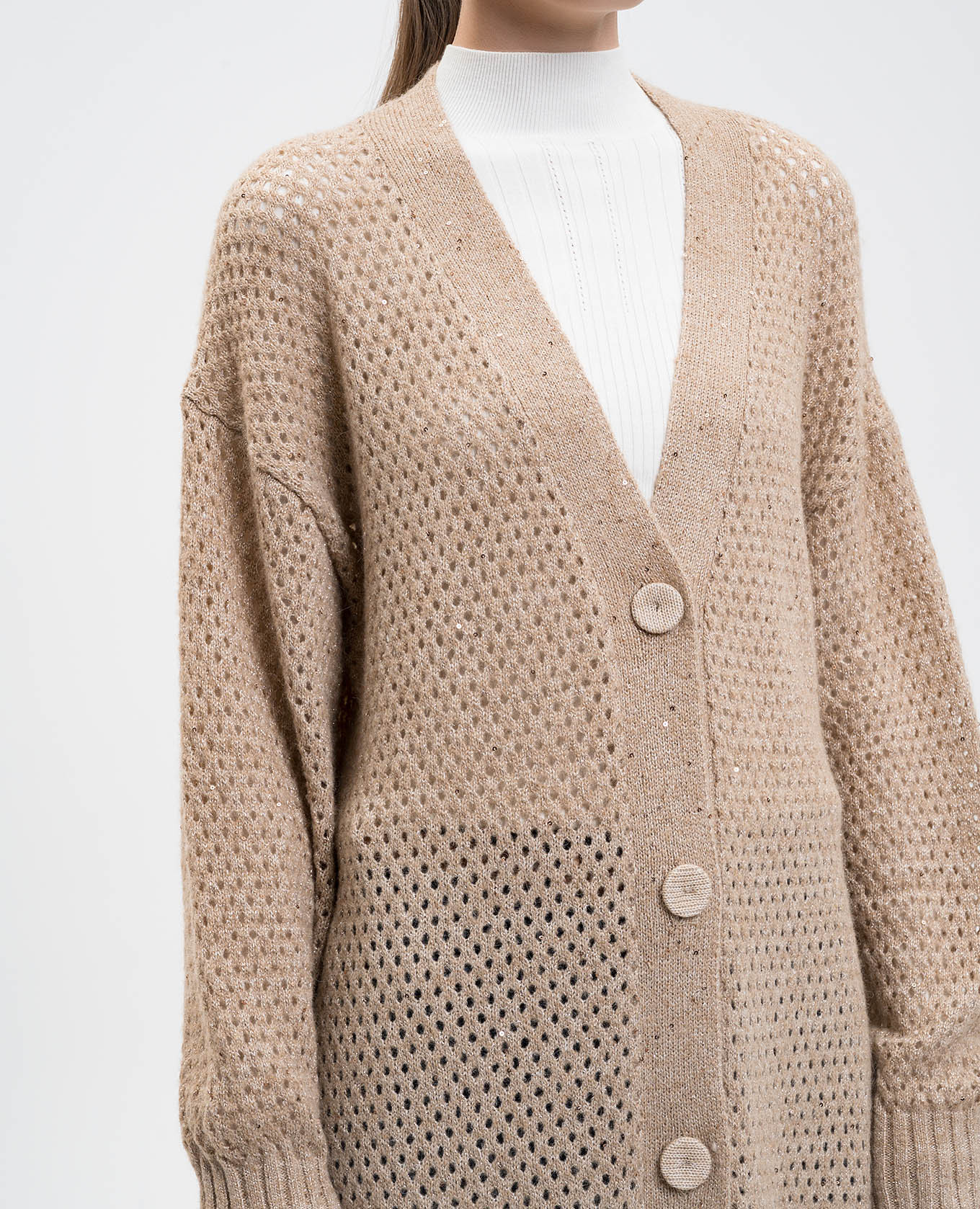 

Beige sequin cardigan Twinset