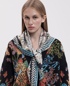 MANTERO 1902 Floral print silk scarf 0904F0030G63132