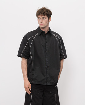 Off-White Black shirt with logo embroidery 44XGG01IS26F001