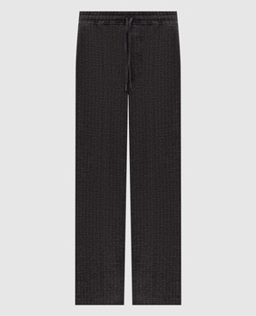 Tom Ford Gray wool patterned pants JAL039JMC114