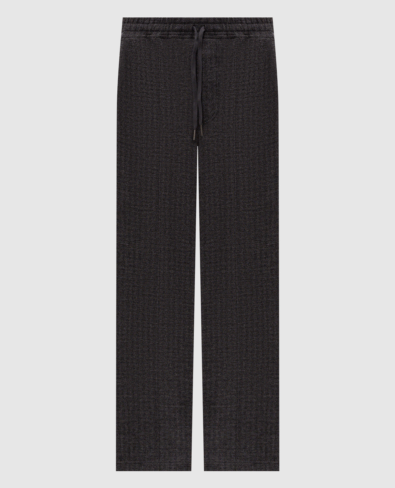 Gray wool patterned pants