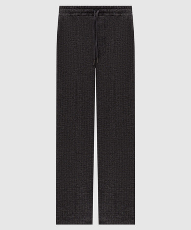 Graue Wollhose mit Muster