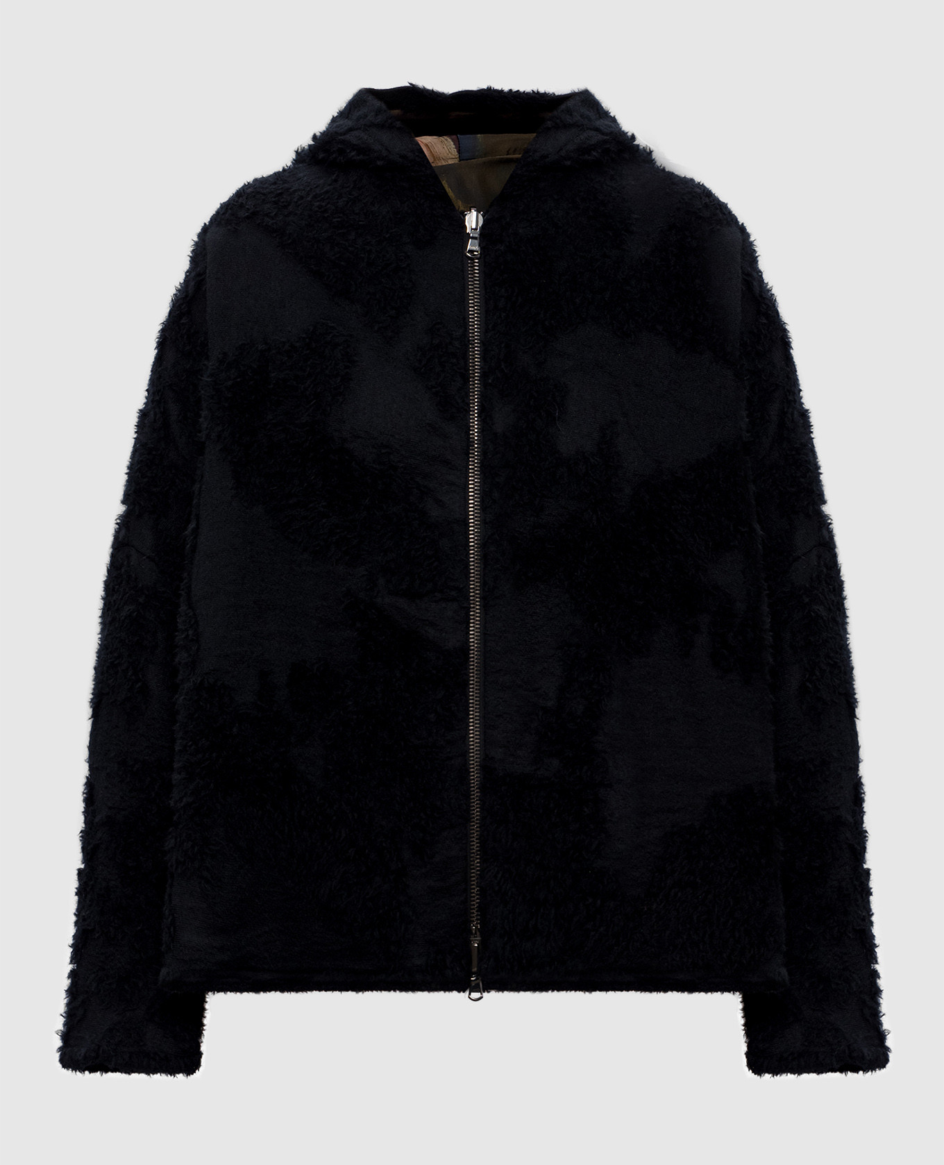 

Black reversible wool and silk jacket Masnada